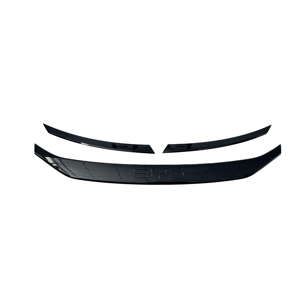 Glossy black aerodynamic rear bumper spoiler kit for BYD, crafted from durable high-quality material.