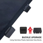 Upgraded sturdy black plastic buckle fastener for durable car accessory installation.