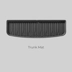 Durable black rubberized BYD trunk mat designed for protection against spills and wear.
