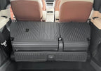 Black heavy-duty TPE rear seat protector mats for BYD, featuring a durable textured design.
