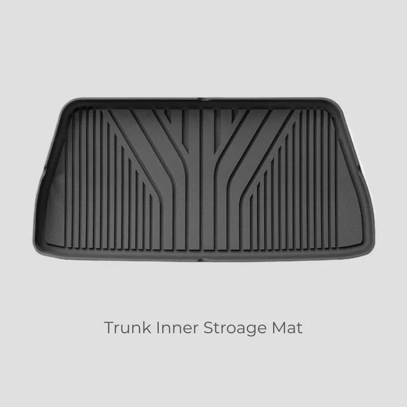 Professional black textured rubber trunk inner storage mat for vehicle protection