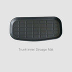 Black heavy-duty waterproof rubberized trunk storage mat for car interior protection.