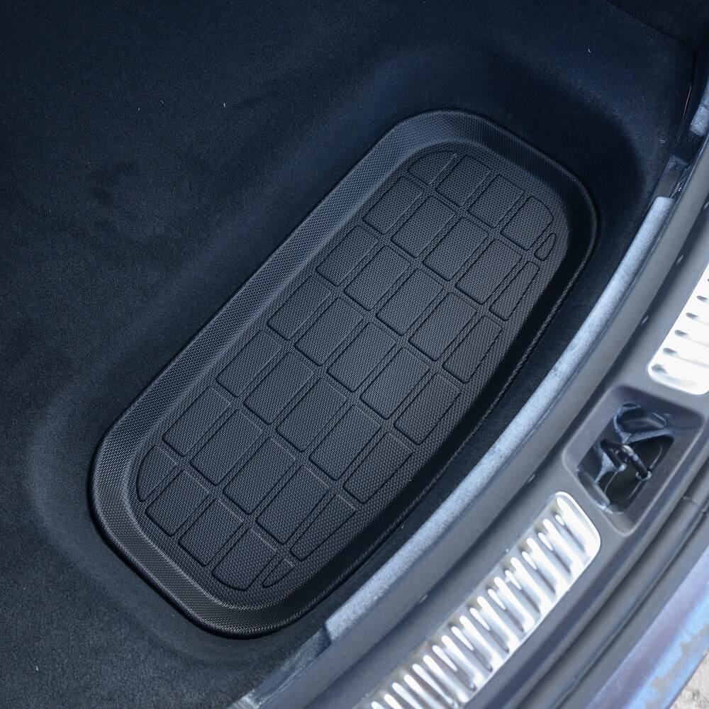Black textured TPE rubber trunk mat for BYD car boot protection