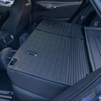Black heavy-duty textured rubber trunk mat for BYD, providing durable waterproof protection.