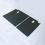 Black heavy-duty TPE waterproof car floor mats with anti-slip textured surface.