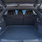 Black heavy-duty TPE waterproof trunk mat for BYD, featuring a textured anti-slip design.