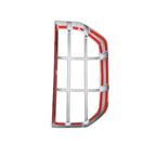 Chrome silver decorative trim with vibrant red accents for car interior enhancement.