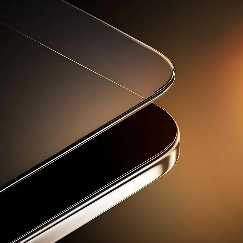Sleek metallic gold and black edge detail with a smooth, polished finish.