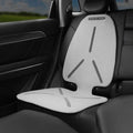 Light grey fabric car seat cover with ergonomic dark grey accent stitching for BYD protection.