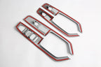 Silver chrome interior trim pieces with red accents for BYD car accessories