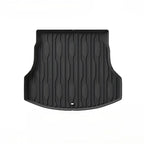 Black heavy-duty TPE waterproof trunk mat with anti-slip ribbed texture for BYD protection.