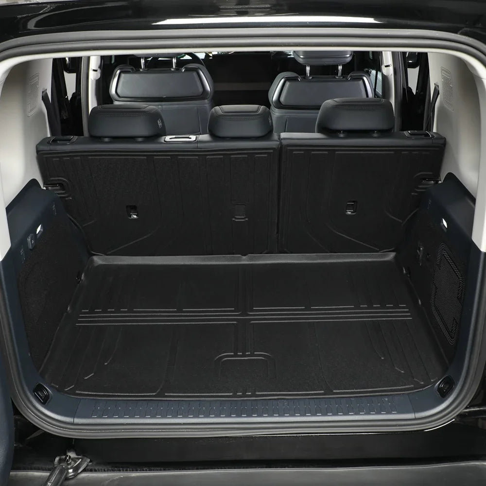 Black heavy-duty waterproof cargo trunk liner for BYD vehicle interior protection