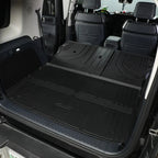 Custom-fit black TPE waterproof trunk mat for BYD, featuring a durable textured non-slip surface.
