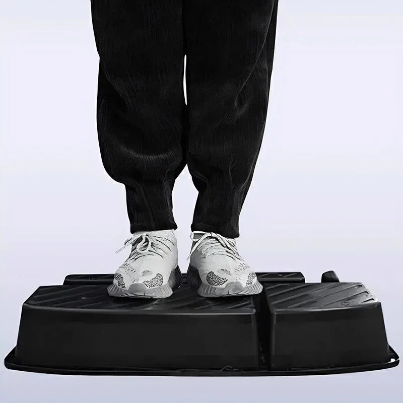 Black heavy-duty TPE car floor mats protecting the vehicle interior from wear and spills.