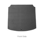 Front side of a black heavy-duty car trunk mat for BYD vehicles.