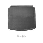 Back side of a durable grey car floor mat designed for custom fit and protection.
