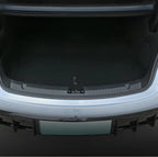 Black heavy-duty waterproof trunk liner mat for BYD car cargo area protection.