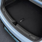 Black heavy-duty waterproof trunk liner mat for BYD car cargo area protection.
