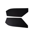 Pair of professional black matte protective car interior panels made from durable material.