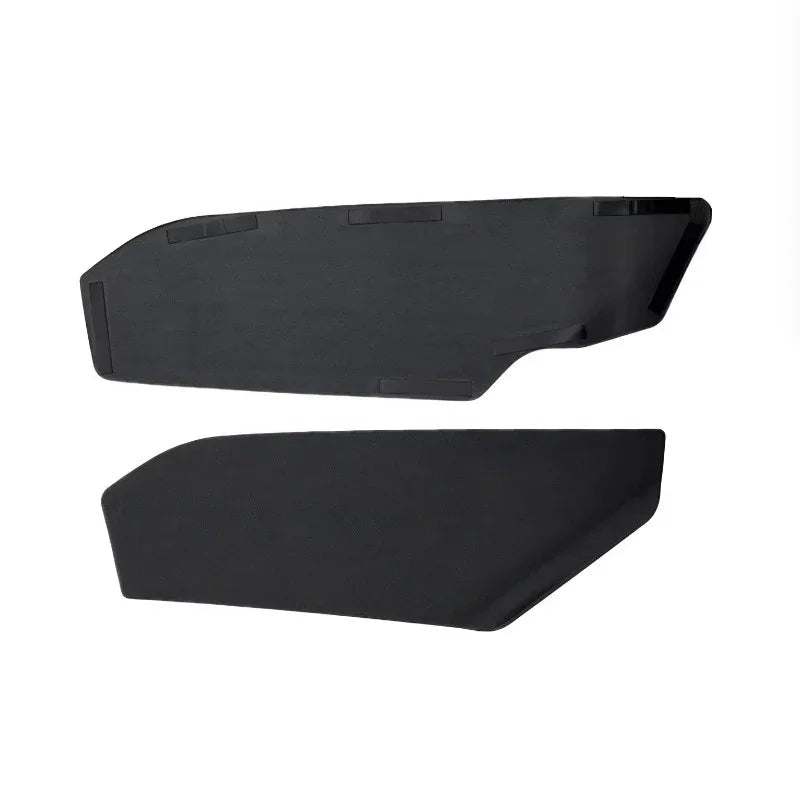 Black premium leather car door panel covers for custom interior protection.