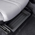 Professional grey durable plastic under-seat storage tray for car interior organization.