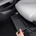 Professional black plastic under-seat storage tray for car organization