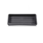 Professional black matte plastic car interior storage tray with ribbed bottom design