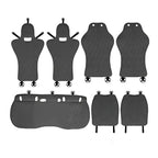 Professional dark grey quilted faux leather car seat and floor mat set for BYD