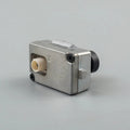 Professional silver metallic BYD automotive component with a white plastic insert and black nozzle.