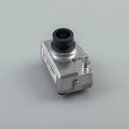 Silver metallic automotive backup camera with a black lens housing and durable casing.