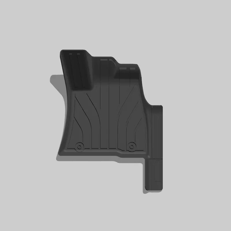 Black heavy-duty TPE waterproof floor mat for BYD vehicle protection.
