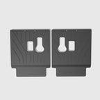 Durable black TPE car floor mats with anti-slip textured pattern for custom protection.