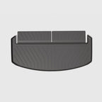 Black heavy-duty TPE trunk mat with anti-slip textured pattern for BYD vehicle protection.