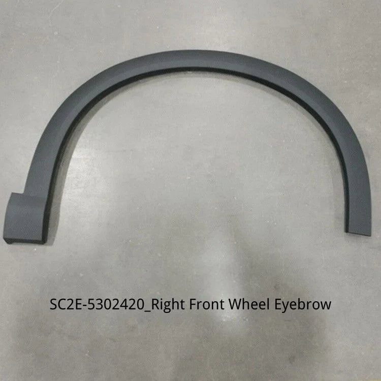 Right front wheel eyebrow for BYD, durable matte black automotive trim
