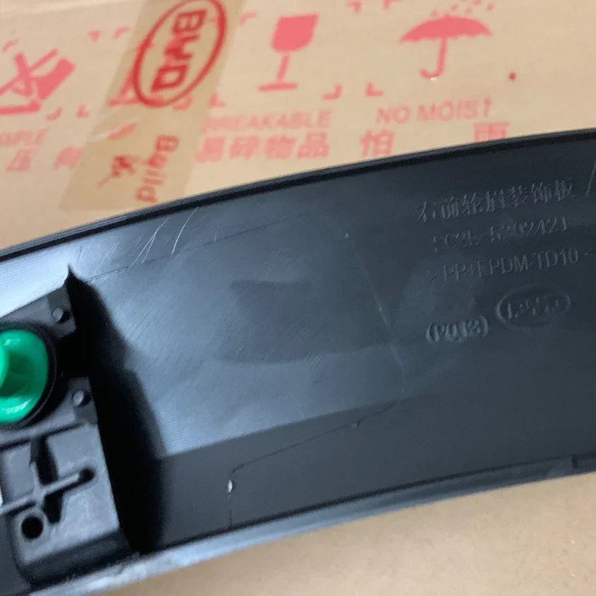 Black PP/EPDM textured automotive trim panel part for BYD vehicle interior protection.