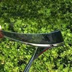Glossy black chrome trim strip for car exterior decoration, featuring a sleek metallic finish.