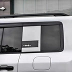 Black tinted window deflectors for white BYD vehicles, featuring a sleek aerodynamic design.