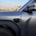 Matte black protective cover for BYD car side mirror hinge, durable high-quality material.