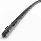 Professional black rubber car windshield wiper blade detail