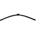 Black curved rubber automotive weatherstrip seal for car door or window
