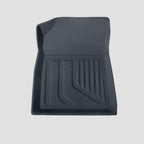Professional grey textured waterproof car boot liner with custom-fit ribbed design