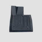 Professional black TPE waterproof car floor mat with anti-slip ribbed texture