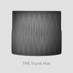 Black TPE trunk mat featuring a durable, textured non-slip surface for cargo protection.