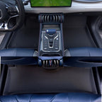 Premium black carbon fiber texture center console trim for BYD interior enhancement.
