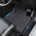 Custom-fit black textured TPE car floor mats with anti-slip surface for vehicle interior protection
