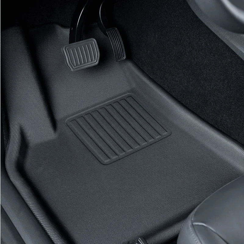 Professional black textured TPE custom car floor mat for BYD driver side footwell