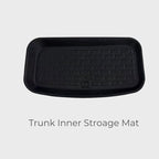 Black textured TPE trunk inner storage mat for durable car cargo protection.