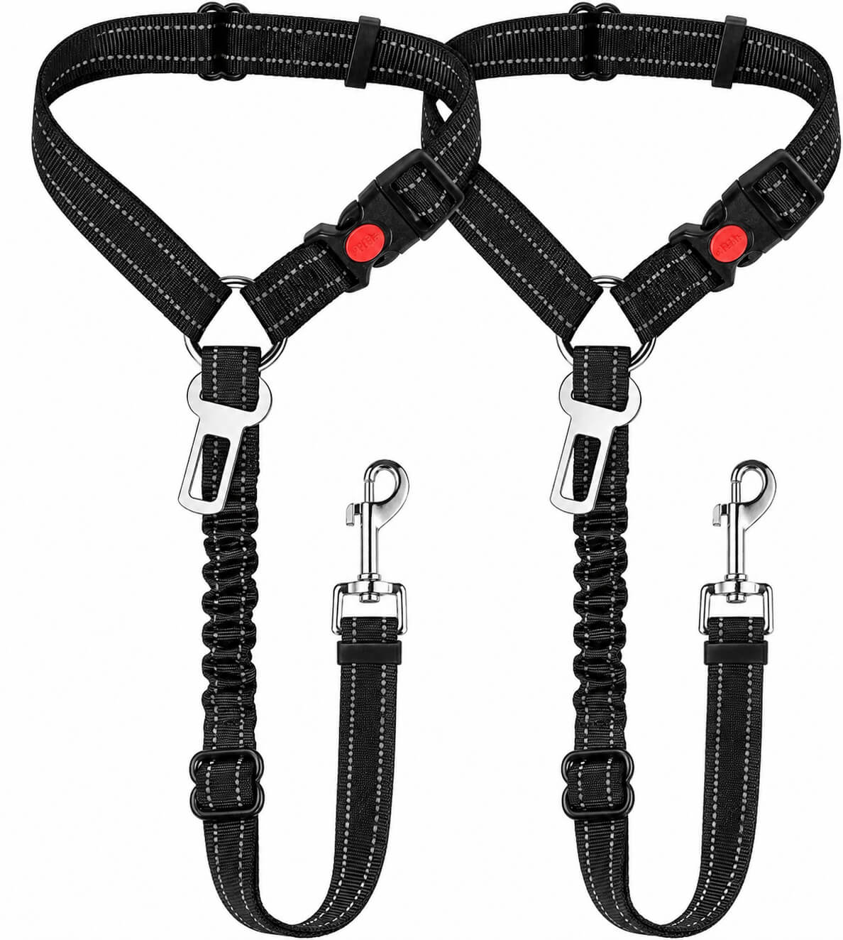 Adjustable No Pull Dog Harness with Bungee Leash