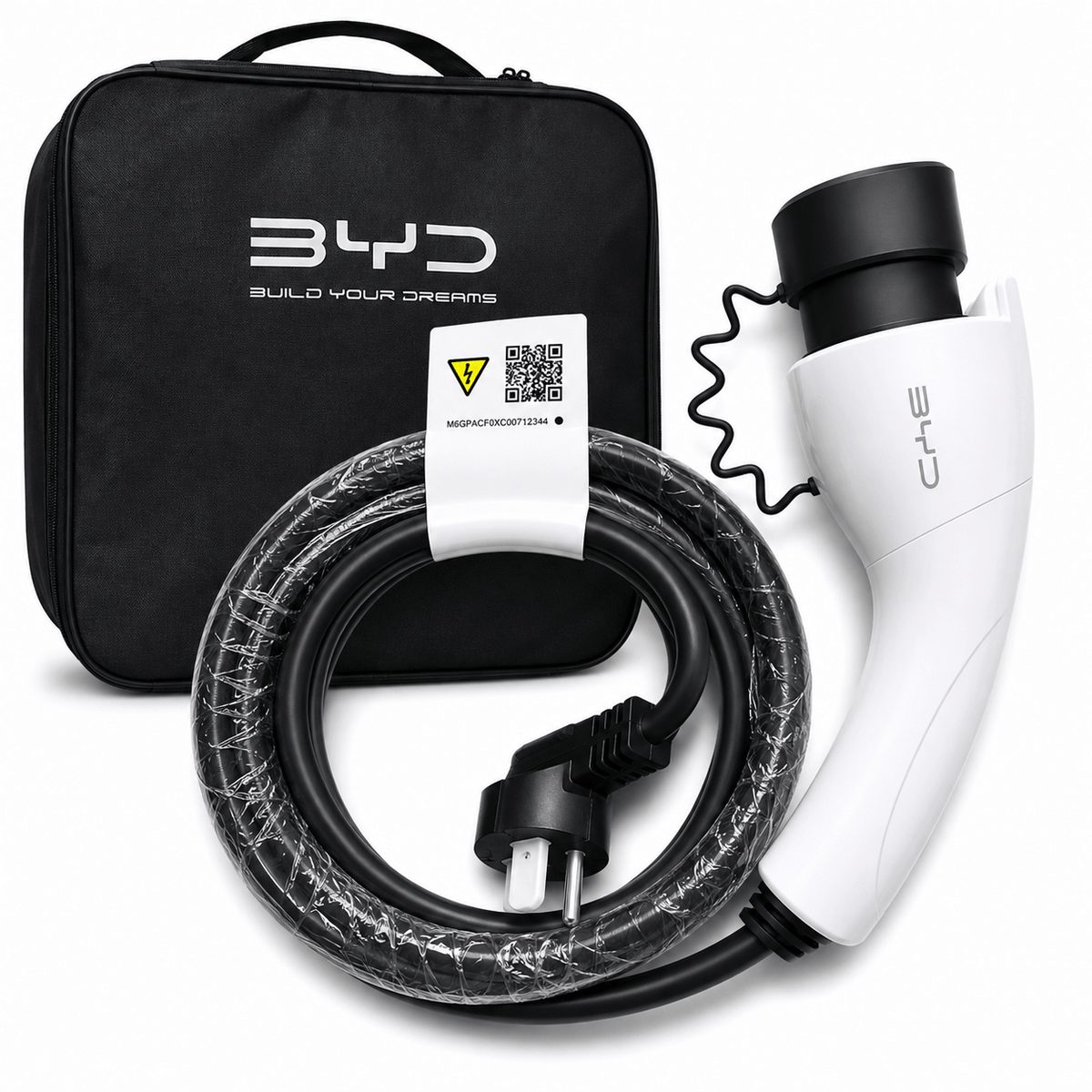 BYD 16A 3.5kW charging gun with cable and carrying bag
