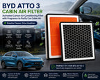 BYD ATTO 3 cabin air filter activated carbon with fragrance